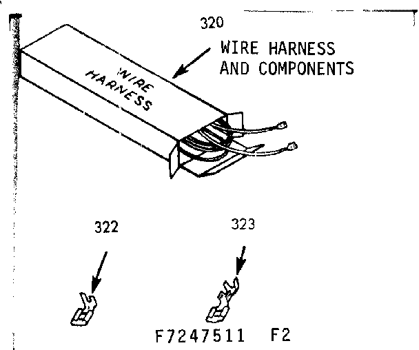 Kenmore 9117247541 wire harness and components diagram