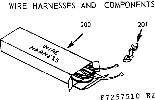 Kenmore 9117257510 wire harnesses and components diagram