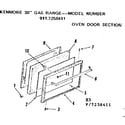 Kenmore 9117258411 oven door section diagram