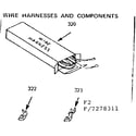 Kenmore 9117278311 wire harnesses and components diagram