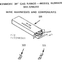 Kenmore 9117298311 wire harnesses and components diagram