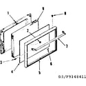 Kenmore 9119148411 oven door section diagram