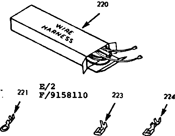 Kenmore 9119228110 wire harnesses and components diagram