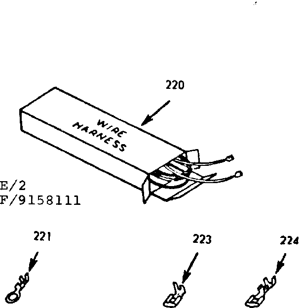Kenmore 9119228112 wire harnesses and components diagram