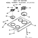 Kenmore 9119177912 main top section diagram