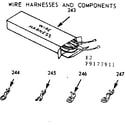 Kenmore 9119177912 wire harnesses and components diagram