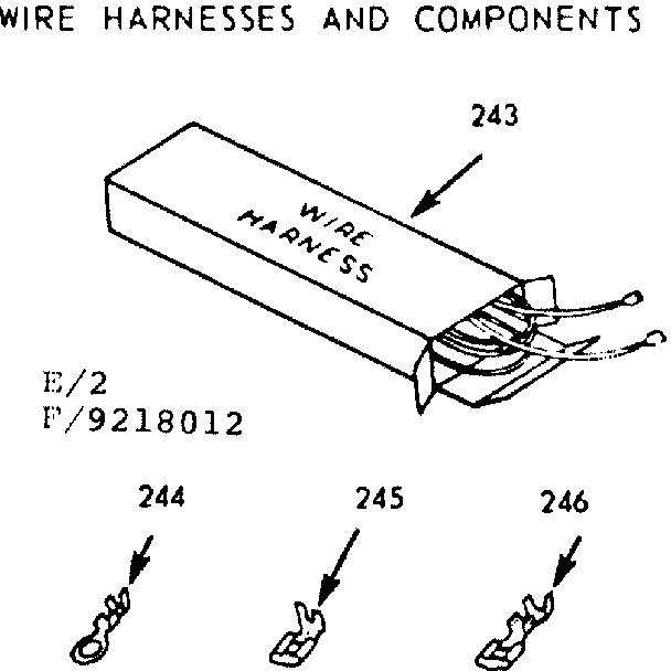 Kenmore 9119218012 wire harnesses and components diagram