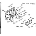 Kenmore 9119227560 oven door section diagram