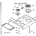 Kenmore 9119237540 main top section diagram