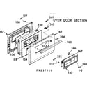 Kenmore 9119237540 oven door section diagram