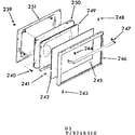 Kenmore 9119248310 oven door section diagram