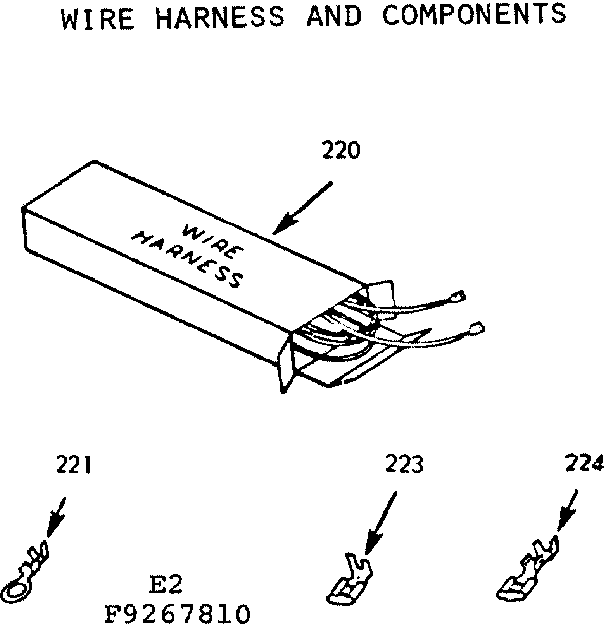 Kenmore 9119267910 wire harness and components diagram