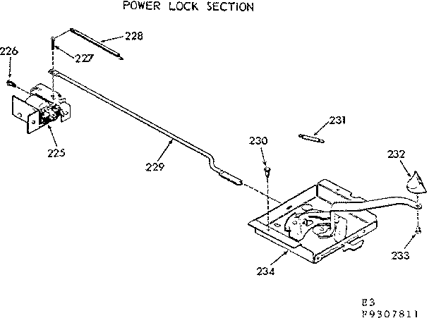 Kenmore 9119307812 power lock section diagram