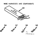 Kenmore 9119307812 wire harnesses and components diagram