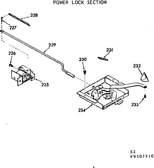 Kenmore 9119307910 power lock section diagram