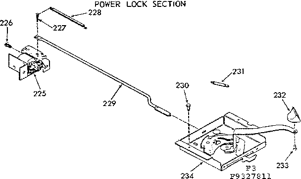 Kenmore 9119327812 power lock section diagram