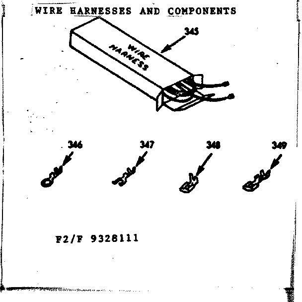 Kenmore 9119328111 wire harnesses and components diagram