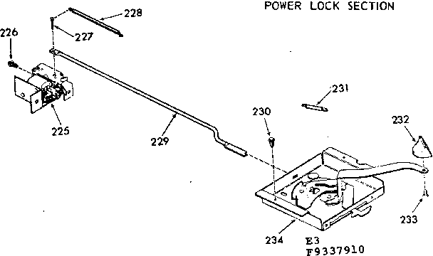 Kenmore 9119337910 power lock section diagram
