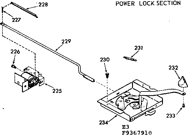 Kenmore 9119367910 power lock section diagram