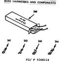 Kenmore 9119368114 wire harnesses and components diagram