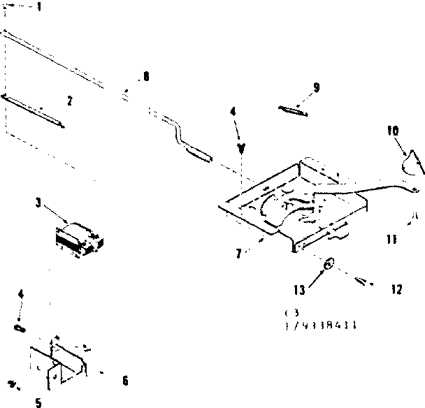 Kenmore 9119388411 power lock section diagram
