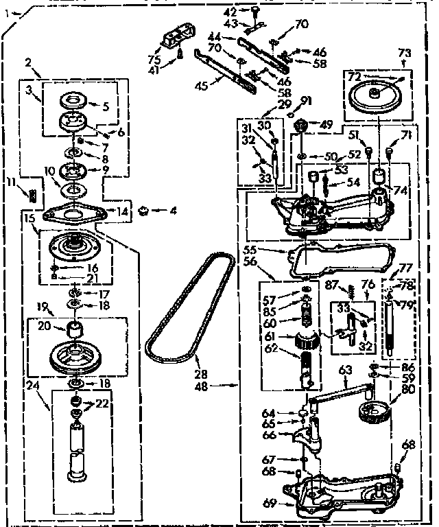 Kenmore 11071422210 gearcase/transmission diagram