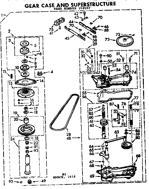 Kenmore 11072785310 gearcase/transmission diagram