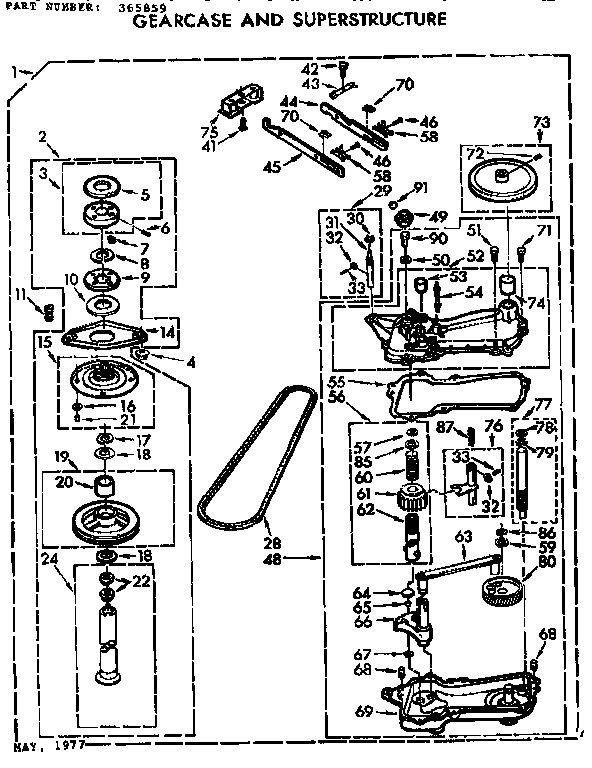 Kenmore 11072562720 gearcase/transmission diagram