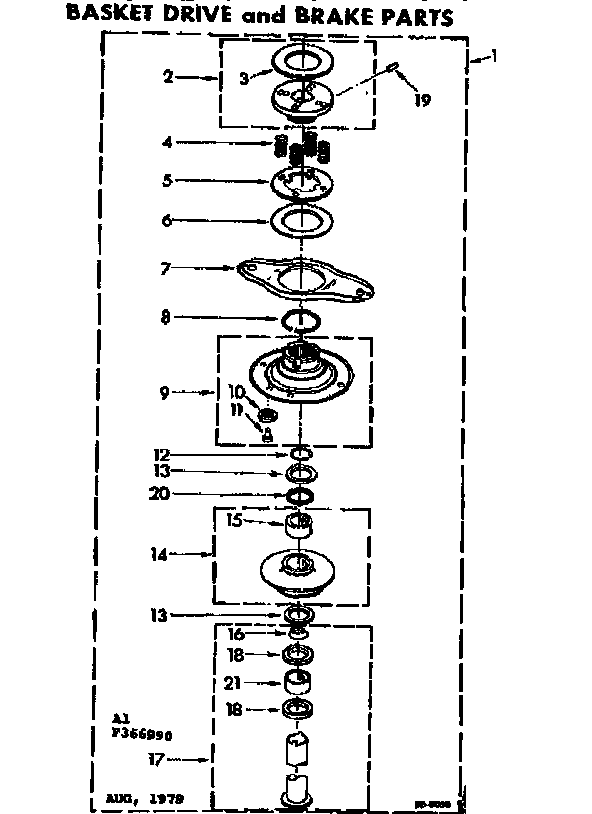 Kenmore 11074414420 brake and clutch diagram
