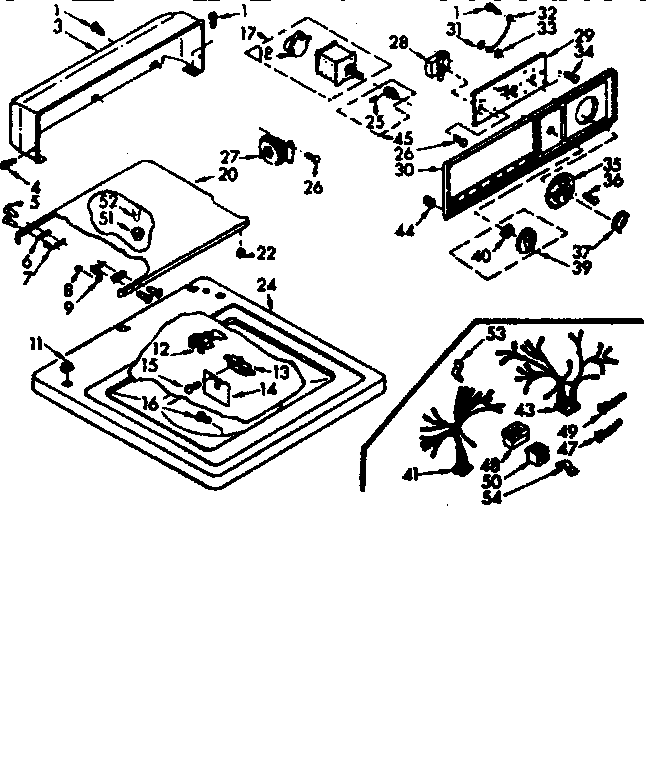 Kenmore 1106804113 top and console assembly diagram