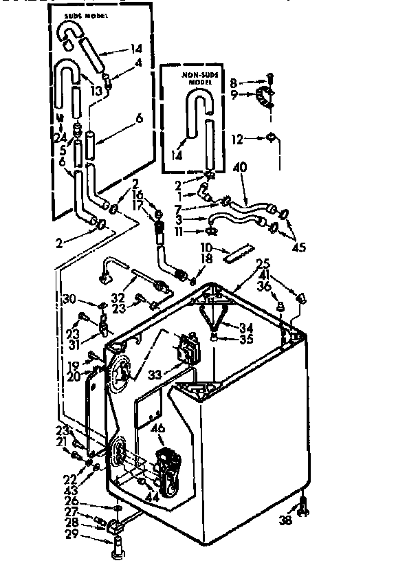 Kenmore 1107004409 cabinet parts diagram