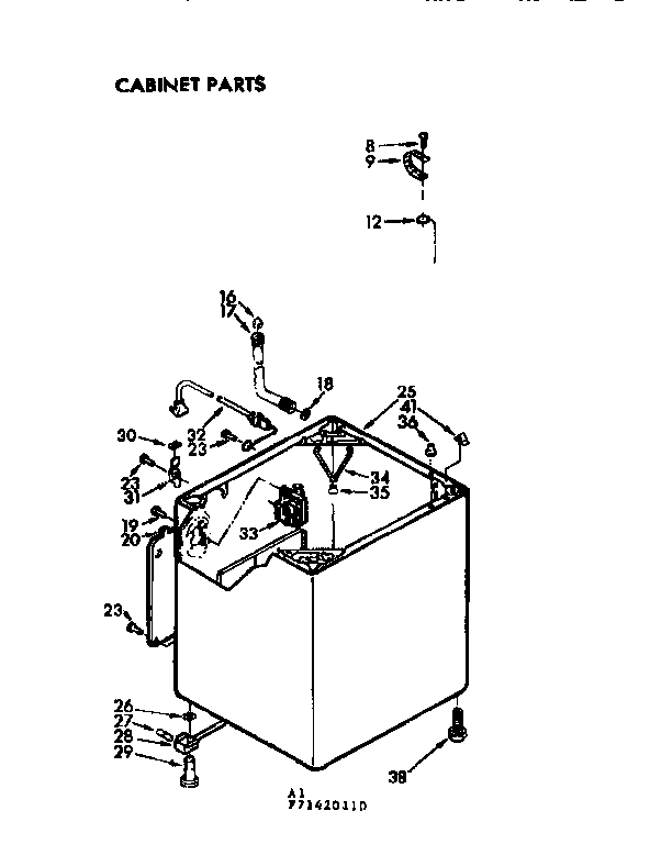 Kenmore 11071420210 cabinet parts diagram