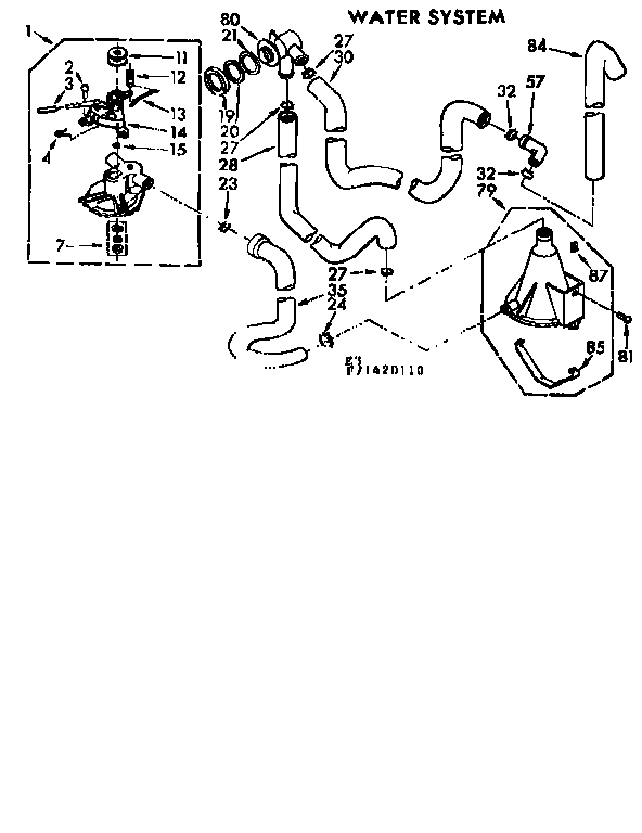 Kenmore 11071420210 water system diagram