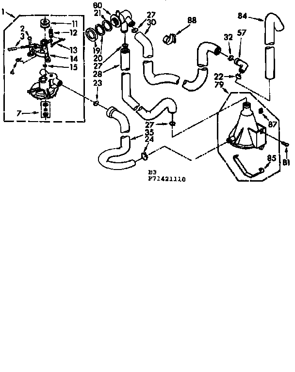Kenmore 11071421210 water system diagram