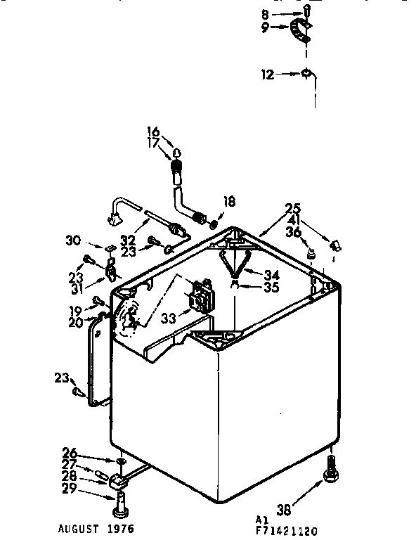 Kenmore 11071421220 cabinet parts diagram