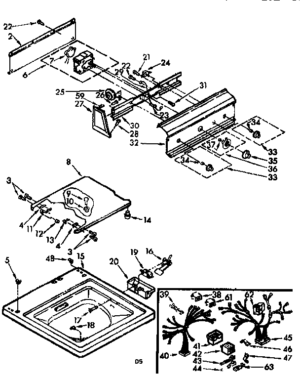 Kenmore 11071422210 top and console assembly diagram