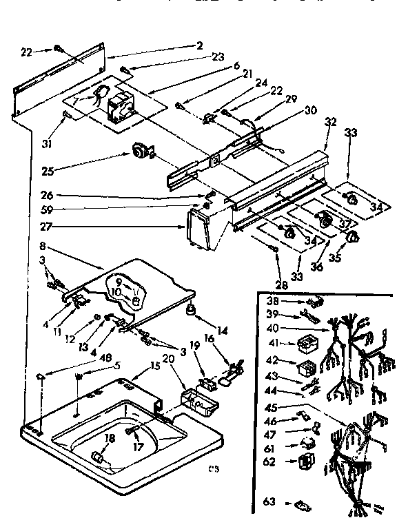 Kenmore 11071423110 top and console assembly diagram