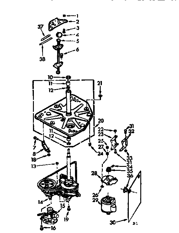 Kenmore 11071430410 drive system diagram