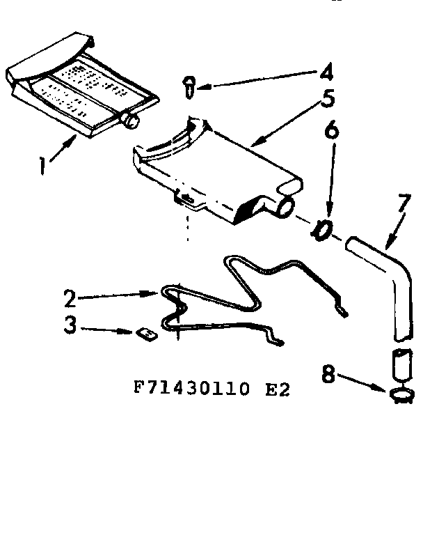Kenmore 11071430410 filter assembly diagram