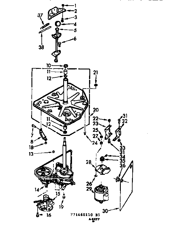 Kenmore 11071460210 drive system diagram