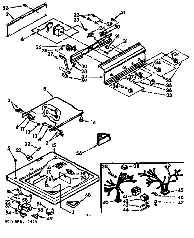 Kenmore 11071461610 top and console asm diagram