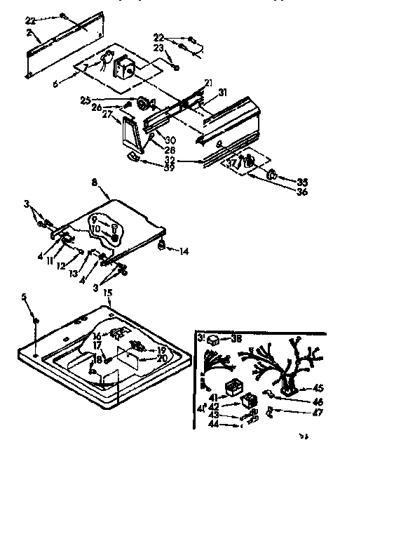 Kenmore 11071510100 top and console assembly diagram