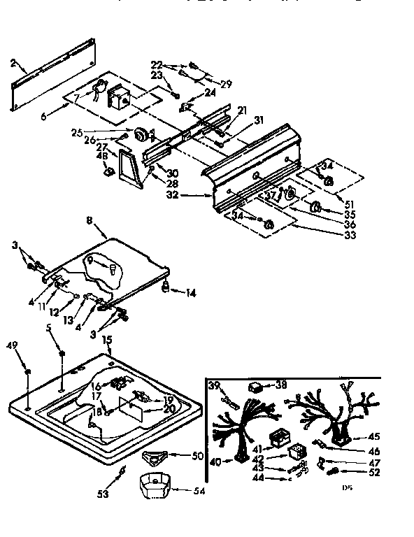 Kenmore 11071670200 top & console assembly diagram