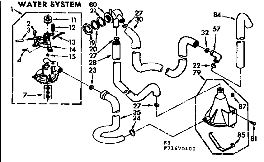 Kenmore 11071670200 water system diagram
