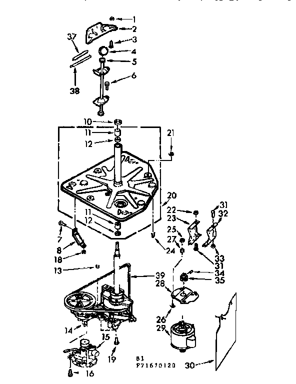 Kenmore 11071670620 drive system diagram