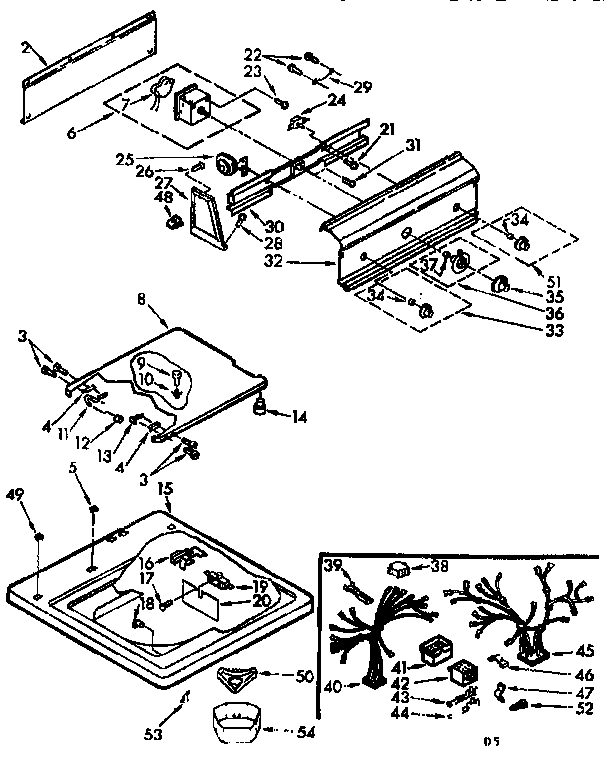 Kenmore 11071670620 top and console assembly diagram