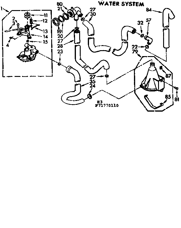 Kenmore 11071770210 water system diagram