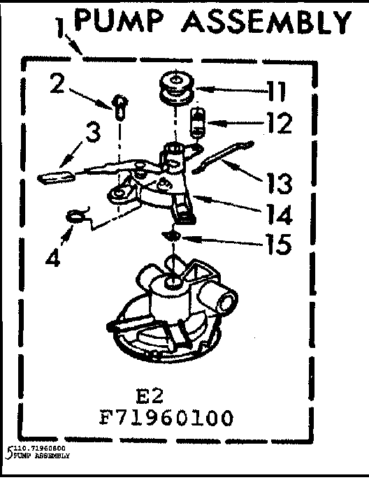 Kenmore 11071960800 pump assembly diagram