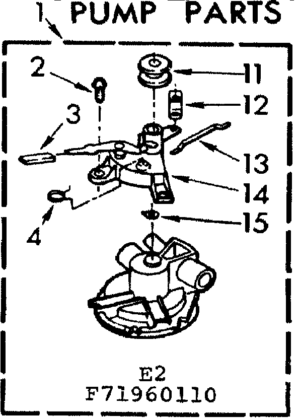 Kenmore 11071960210 pump parts diagram