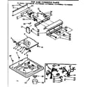 Kenmore 11071990420 top and console parts diagram